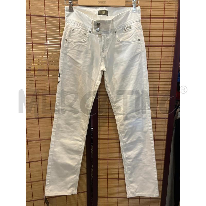 PANTALONE DONNA ICEBERG BIANCO PAPERINO DIETRO | Mercatino dell'Usato Manduria 1