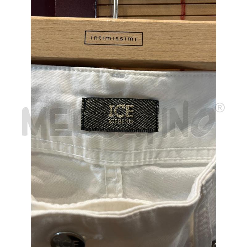 PANTALONE DONNA ICEBERG BIANCO PAPERINO DIETRO | Mercatino dell'Usato Manduria 5