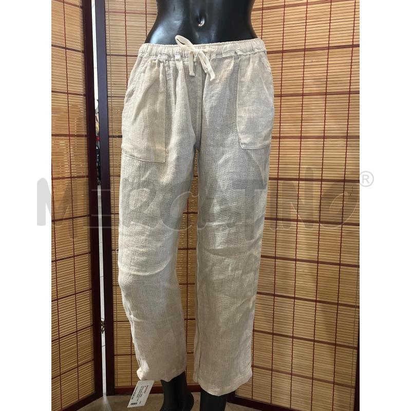 PANTALONE DONNA S SUNDAY TROPEZ BEIGE LINO GREZZO | Mercatino dell'Usato Manduria 1