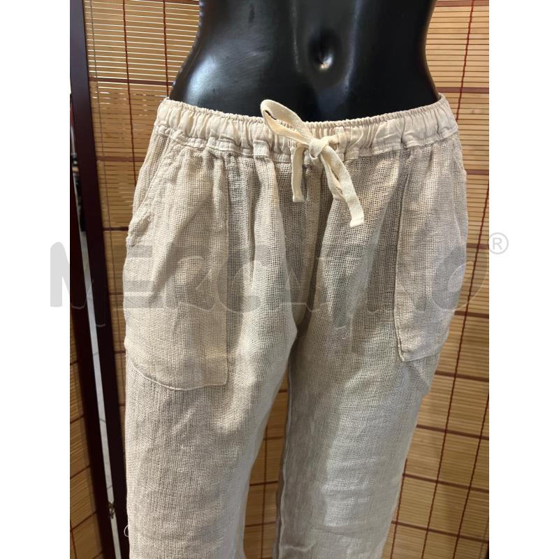 PANTALONE DONNA S SUNDAY TROPEZ BEIGE LINO GREZZO | Mercatino dell'Usato Manduria 2
