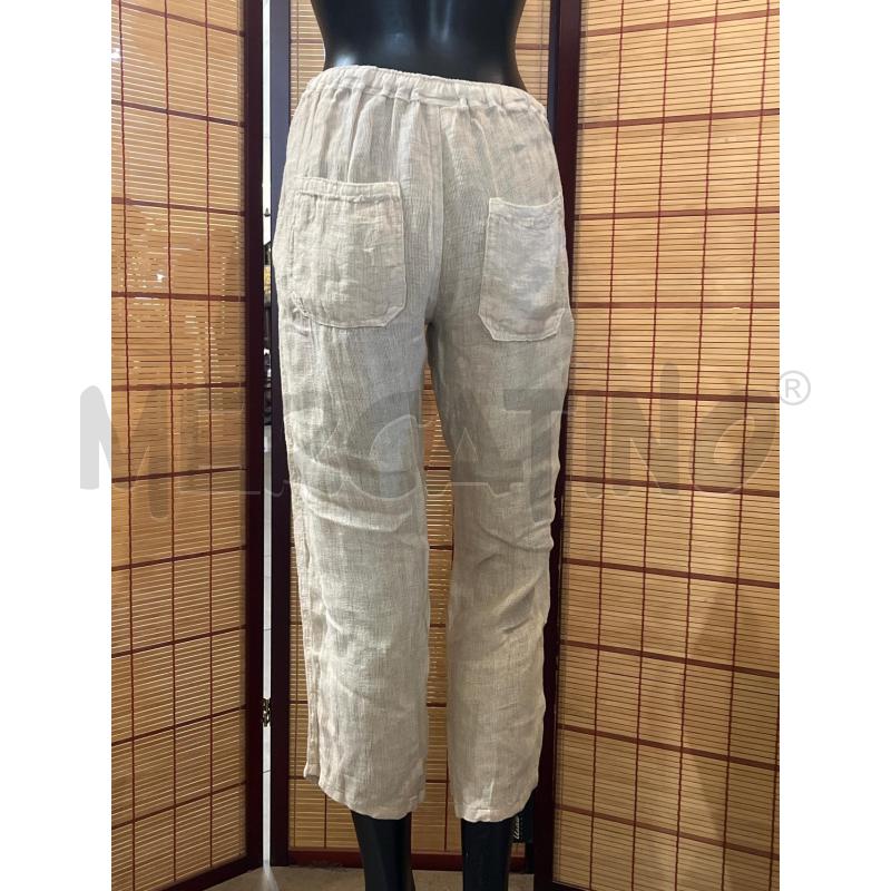 PANTALONE DONNA S SUNDAY TROPEZ BEIGE LINO GREZZO | Mercatino dell'Usato Manduria 3