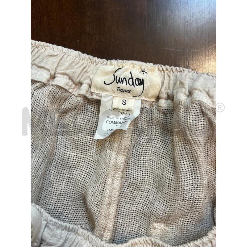 PANTALONE DONNA S SUNDAY TROPEZ BEIGE LINO GREZZO | Mercatino dell'Usato Manduria 4