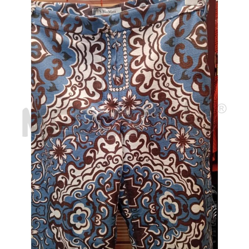 PANTALONE DONNA 'S MAX MARA CELESTE MARRONE BIANCO | Mercatino dell'Usato Manduria 4