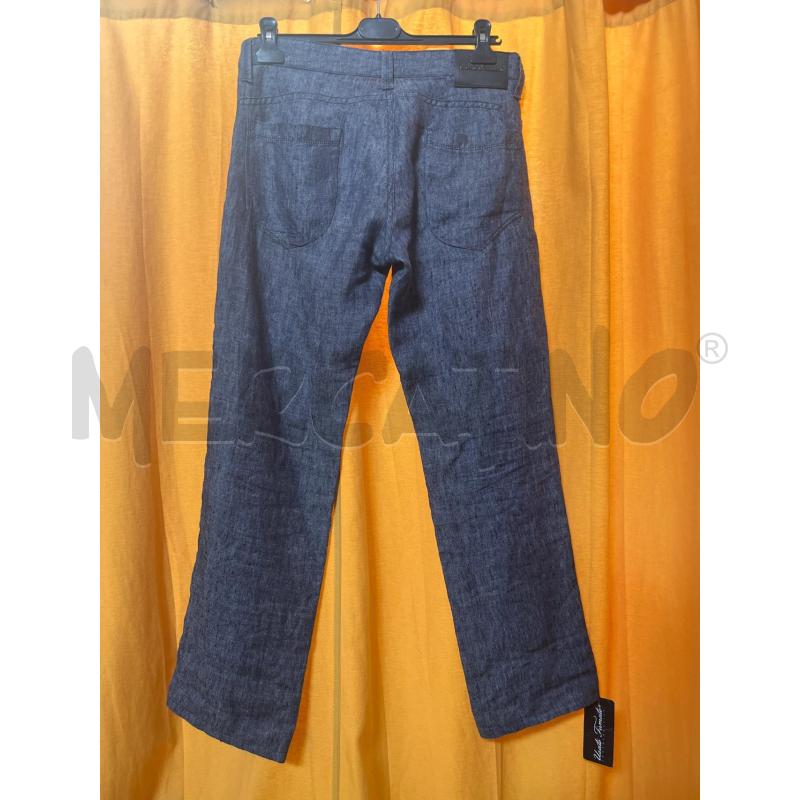 PANTALONE UOMO 32 GIORGIO ARMANI BLU MELANGE LINO | Mercatino dell'Usato Manduria 2