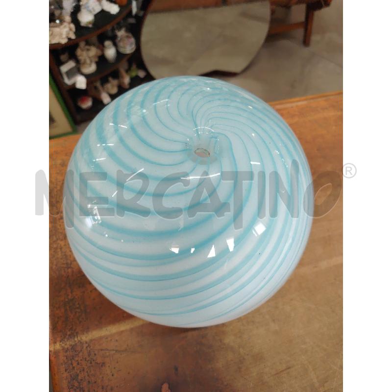 PARALUME VETRO SFERICO MURANO STRIATURE AZZURRE | Mercatino dell'Usato Manduria 2