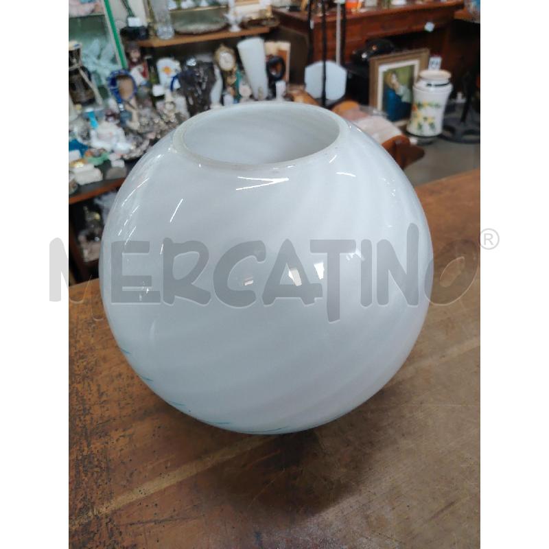 PARALUME VETRO SFERICO MURANO STRIATURE AZZURRE | Mercatino dell'Usato Manduria 4