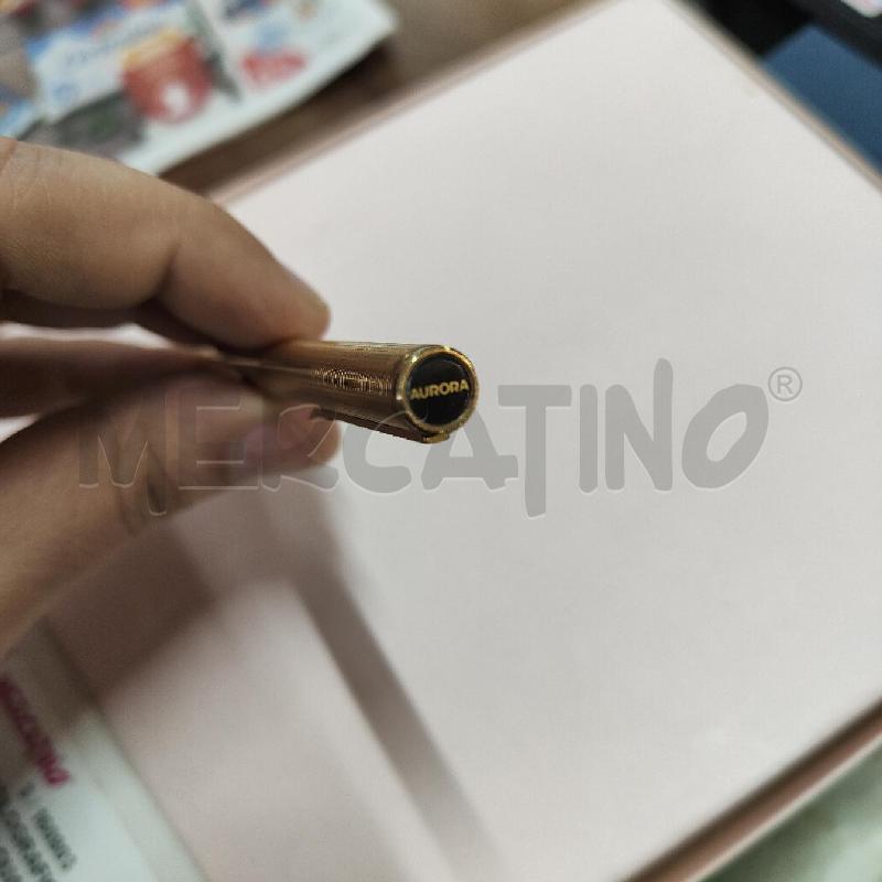 PENNA STILOGRAFICA AURORA YF6289 QUADRETTATA 925 DORATO | Mercatino dell'Usato Manduria 2