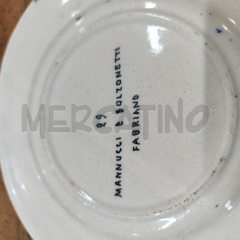PIATTINO MANNUCCI E BOLZONETTI FABRIANO FIORI 18 CM | Mercatino dell'Usato Manduria 3