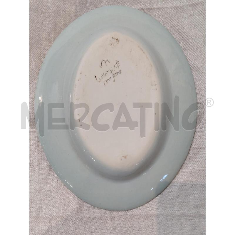 PIATTO OVALE LOWESTOFT PORCELLANA ARANCIONE FIORI DORATI  | Mercatino dell'Usato Manduria 5