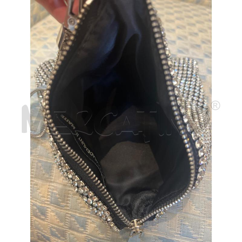 POCHETTE LOLA CASADEMUNT BY MAITE ECOPELLE NERA STRASS  | Mercatino dell'Usato Manduria 2