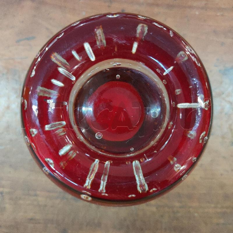 PORTA CANDELA CRISTALLO ROSENTHAL ROSSO BULLICANTE | Mercatino dell'Usato Manduria 3