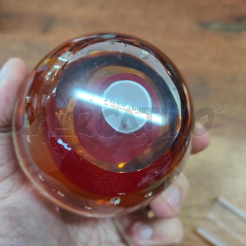 PORTA CANDELA CRISTALLO ROSENTHAL ROSSO BULLICANTE | Mercatino dell'Usato Manduria 4