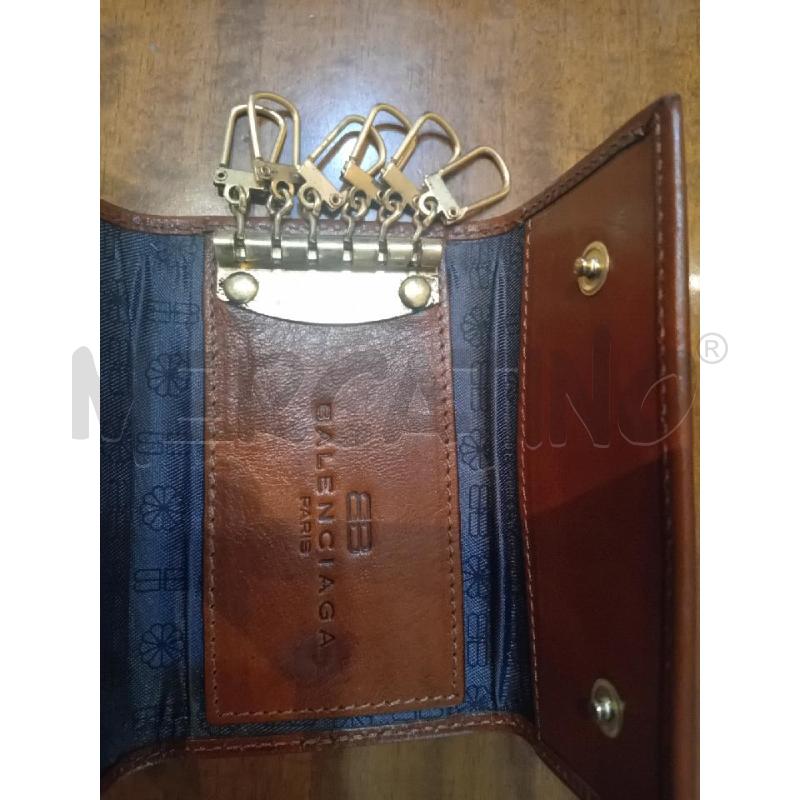 PORTA CHIAVI BALENCIAGA PELLE MARRONE  | Mercatino dell'Usato Manduria 3