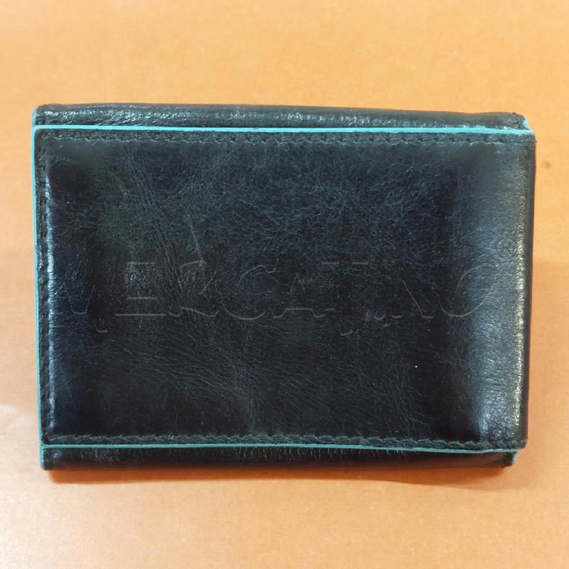 PORTA CHIAVI PIQUADRO PELLE NERO BORDINI BLU | Mercatino dell'Usato Manduria 2