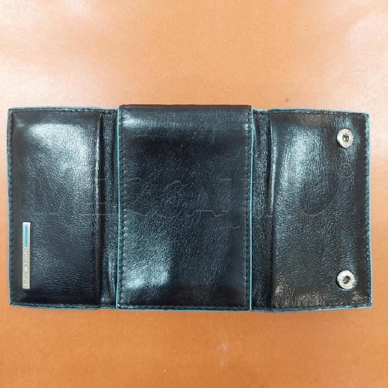PORTA CHIAVI PIQUADRO PELLE NERO BORDINI BLU | Mercatino dell'Usato Manduria 4