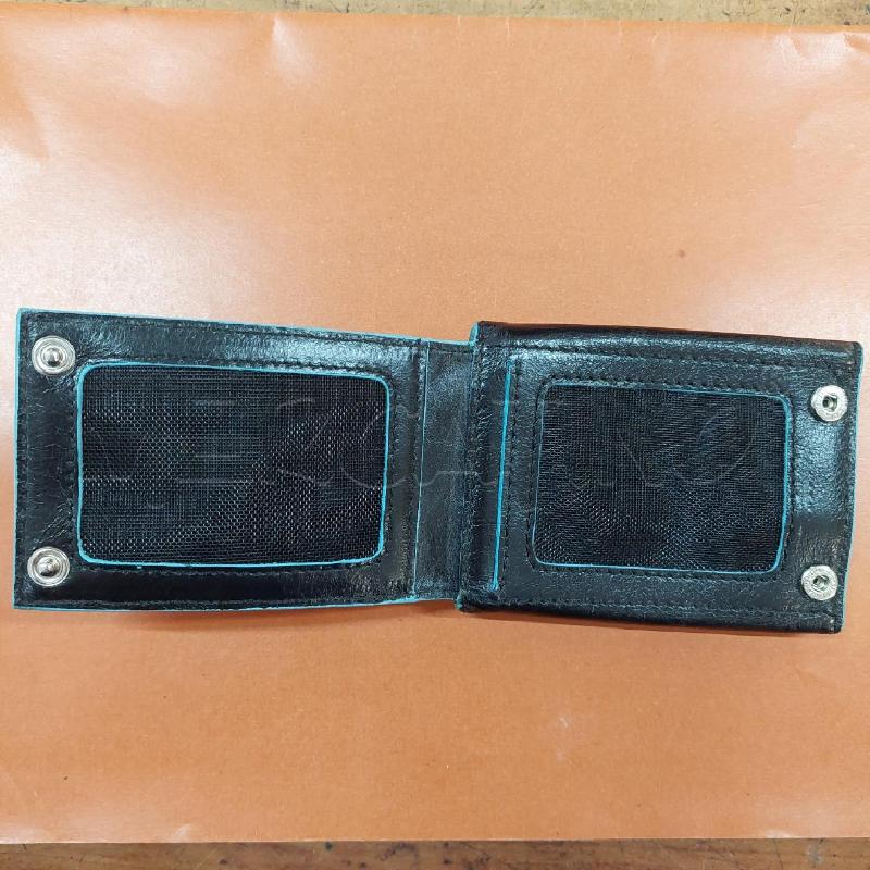 PORTA CHIAVI PIQUADRO PELLE NERO BORDINI BLU | Mercatino dell'Usato Manduria 5