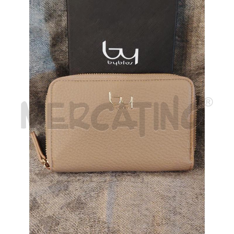 PORTA FOGLIO BLU BY BYBLOS BEIGE DETT DORATI CON SCATOLA | Mercatino dell'Usato Manduria 1