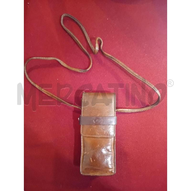 PORTA OCCHIALI THE BRIDGE PELLE MARRONE CON LACCETTO | Mercatino dell'Usato Manduria 1