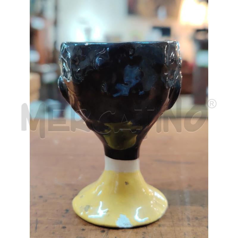 PORTA UOVO CERAMICA UOMO AFRICANO MID CENTURY DANN | Mercatino dell'Usato Manduria 3