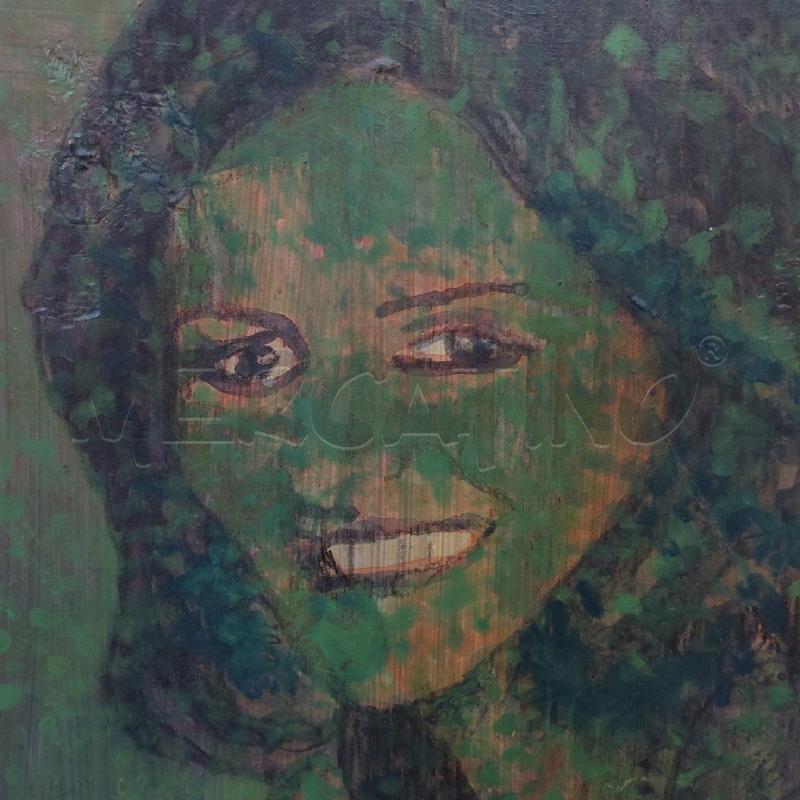 QUADRO ROCCO BORELLA DONNA VERDE SORRIDENTE  | Mercatino dell'Usato Manduria 3