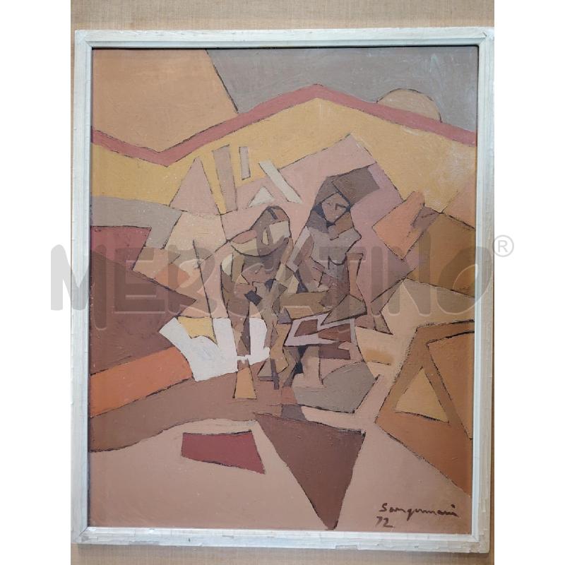QUADRO SANGIOVANNI MARIO LE BAGNANTI ASTRATTO  | Mercatino dell'Usato Manduria 2