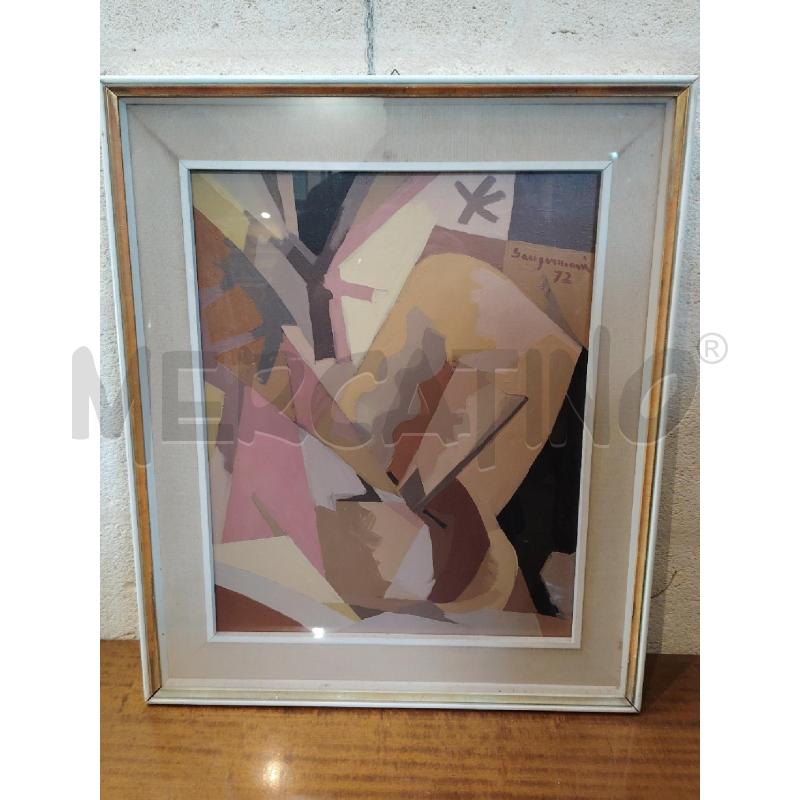 QUADRO SANGIOVANNI MARIO NUDO E PIANTE ASTRATTO | Mercatino dell'Usato Manduria 1