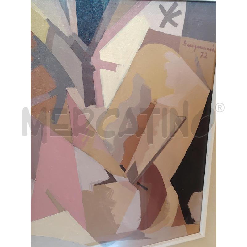 QUADRO SANGIOVANNI MARIO NUDO E PIANTE ASTRATTO | Mercatino dell'Usato Manduria 3