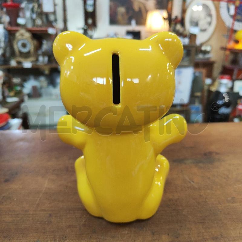 SALVADANAIO MID CENTURY IL QUADRIFOGLIO ITALY ORSETTO GIALLO | Mercatino dell'Usato Manduria 2