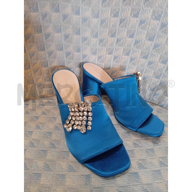 SCARPE DONNA 36 STUART WEITZMAN TESSUTO OTTANIO INSERTI CRISTALLI  | Mercatino dell'Usato Manduria 1