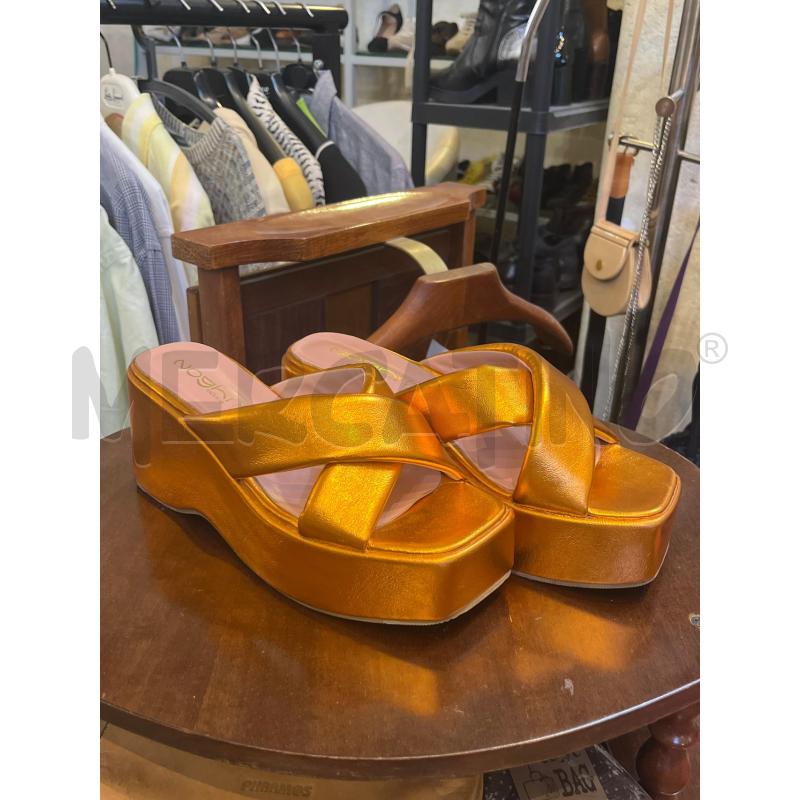 SCARPE DONNA 39 NOGHI PELLE ARANCIONI CANGIANTI | Mercatino dell'Usato Manduria 1