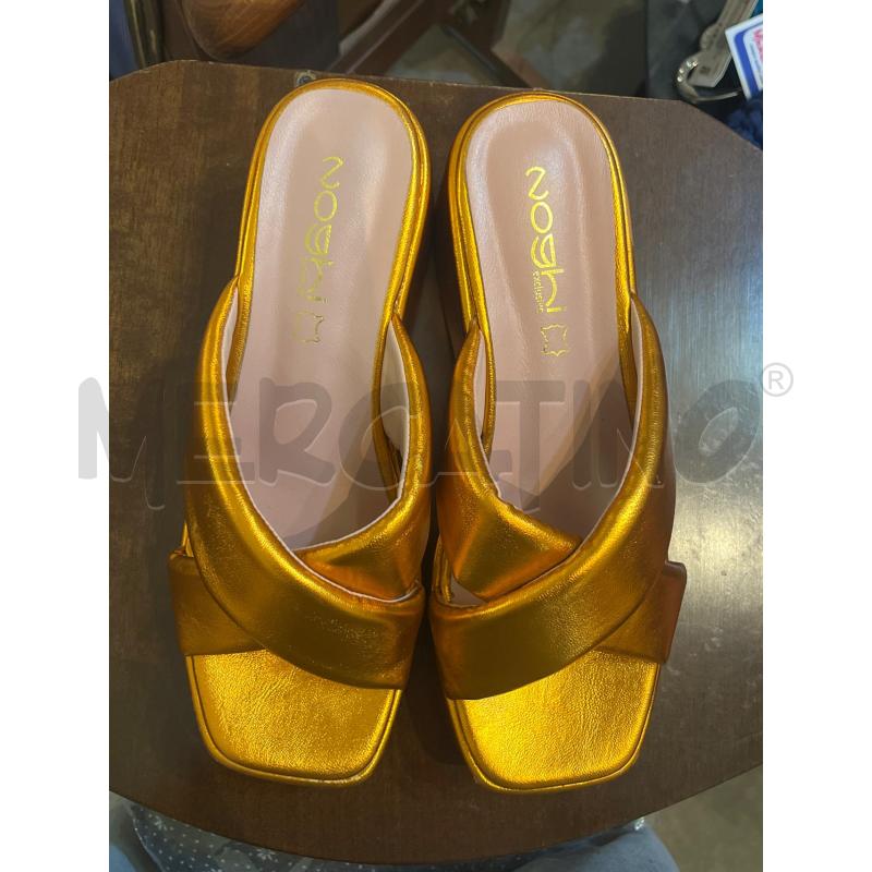 SCARPE DONNA 39 NOGHI PELLE ARANCIONI CANGIANTI | Mercatino dell'Usato Manduria 4