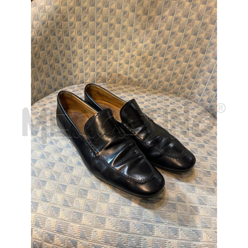 SCARPE UOMO 40.5 TOD'S MOCASSINI NERI PELLE  | Mercatino dell'Usato Manduria 1