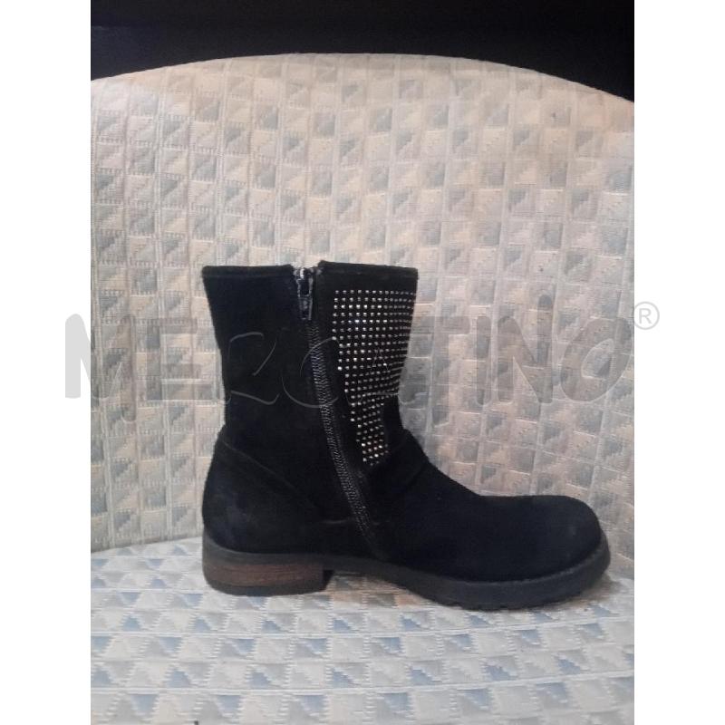 SCARPONCINI DONNA 37 PELLE SCAMOSCIATI NERI STRASS | Mercatino dell'Usato Manduria 5