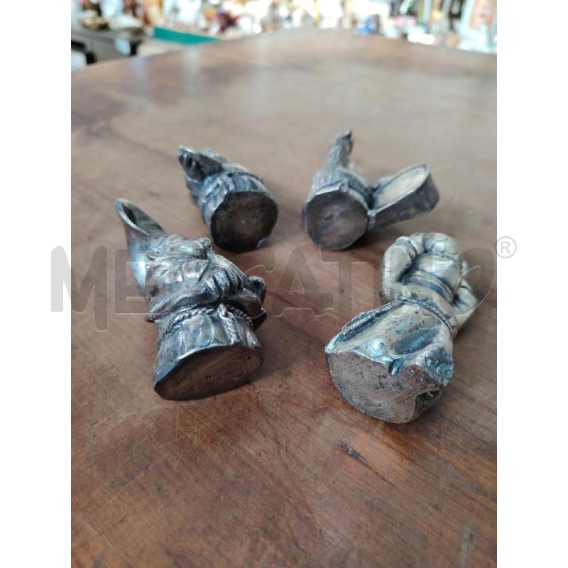 SET 4 FRATI SUONATORI IN PELTRO ARGENTATO ITALY VINTAGE | Mercatino dell'Usato Manduria 5