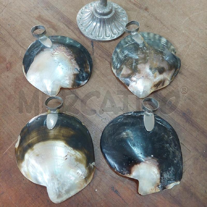 SET PER CAVIALE PIATTINI CONCHIGLIE STRUTTURA METALLO CON DIFETTI | Mercatino dell'Usato Manduria 3