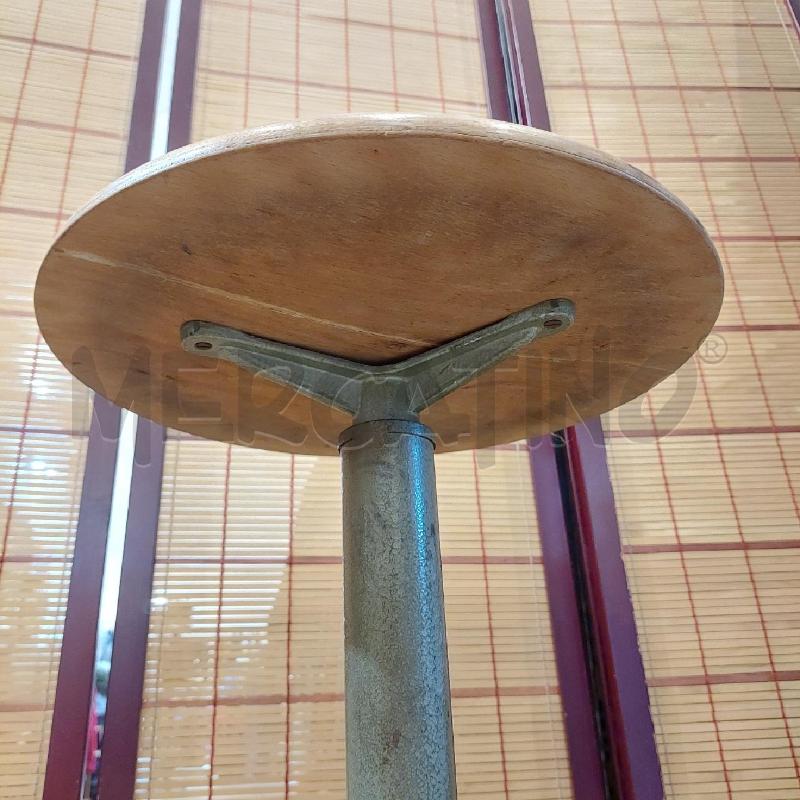 SGABELLO MID CENTURY GHISA SEDUTA LEGNO REGOLABILE | Mercatino dell'Usato Manduria 4