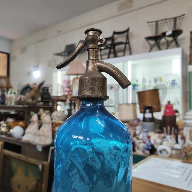 SIFONE SODA SELTZ TURCI MARIO CATTOLICA VETRO AZZURRO EPOCA | Mercatino dell'Usato Manduria 2