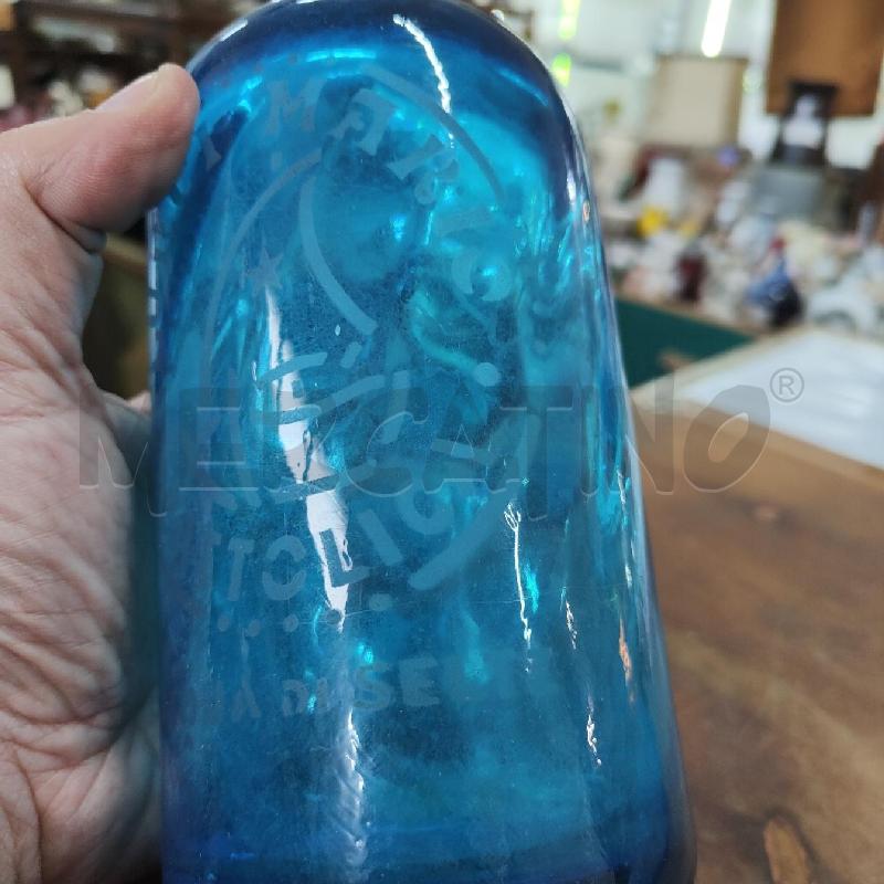 SIFONE SODA SELTZ TURCI MARIO CATTOLICA VETRO AZZURRO EPOCA | Mercatino dell'Usato Manduria 3