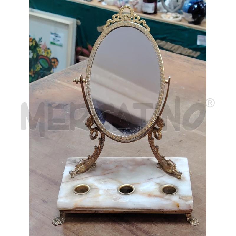 SPECCHIO OTTONE BASE ONICE  | Mercatino dell'Usato Manduria 1