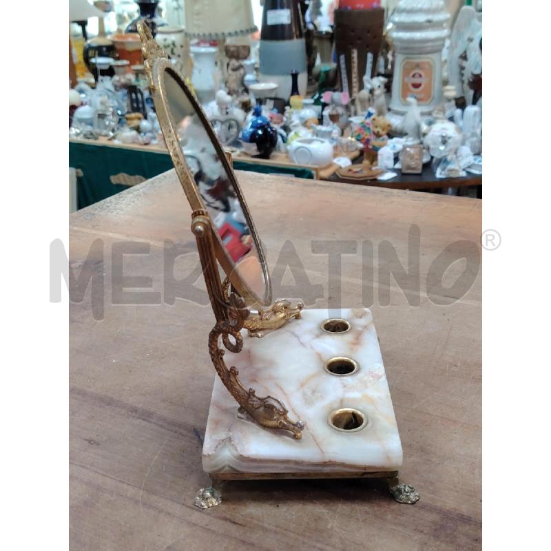 SPECCHIO OTTONE BASE ONICE  | Mercatino dell'Usato Manduria 2