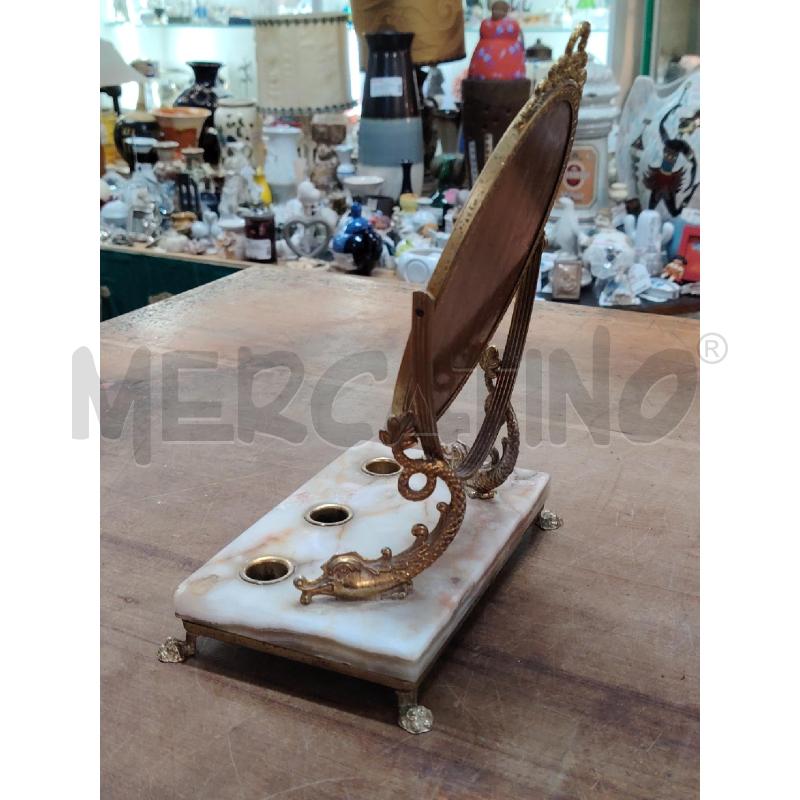 SPECCHIO OTTONE BASE ONICE  | Mercatino dell'Usato Manduria 3