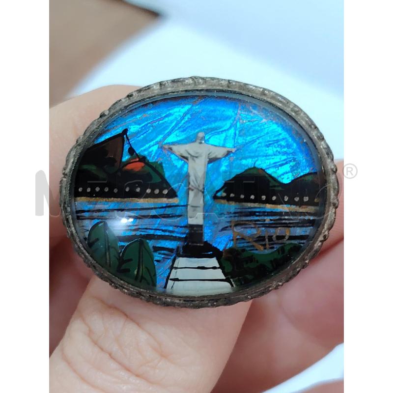 SPILLA ALFANO OVALE RIO CRISTO REDENTORE CANGIANTE | Mercatino dell'Usato Manduria 5