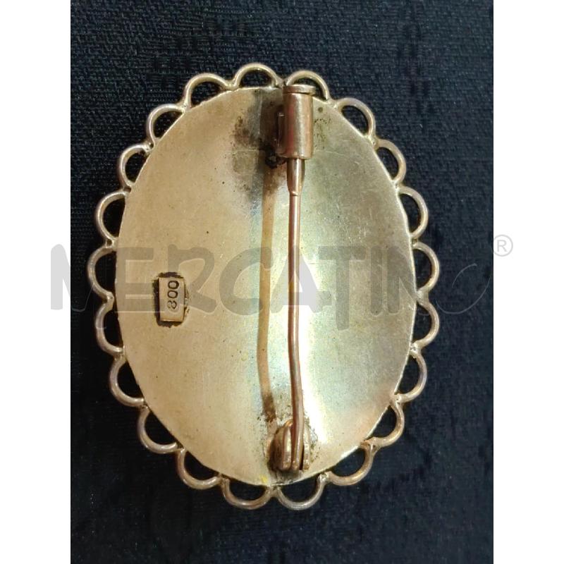 SPILLA EPOCA OVALE PUNTI CORALLO ROSSO FIORI  | Mercatino dell'Usato Manduria 3