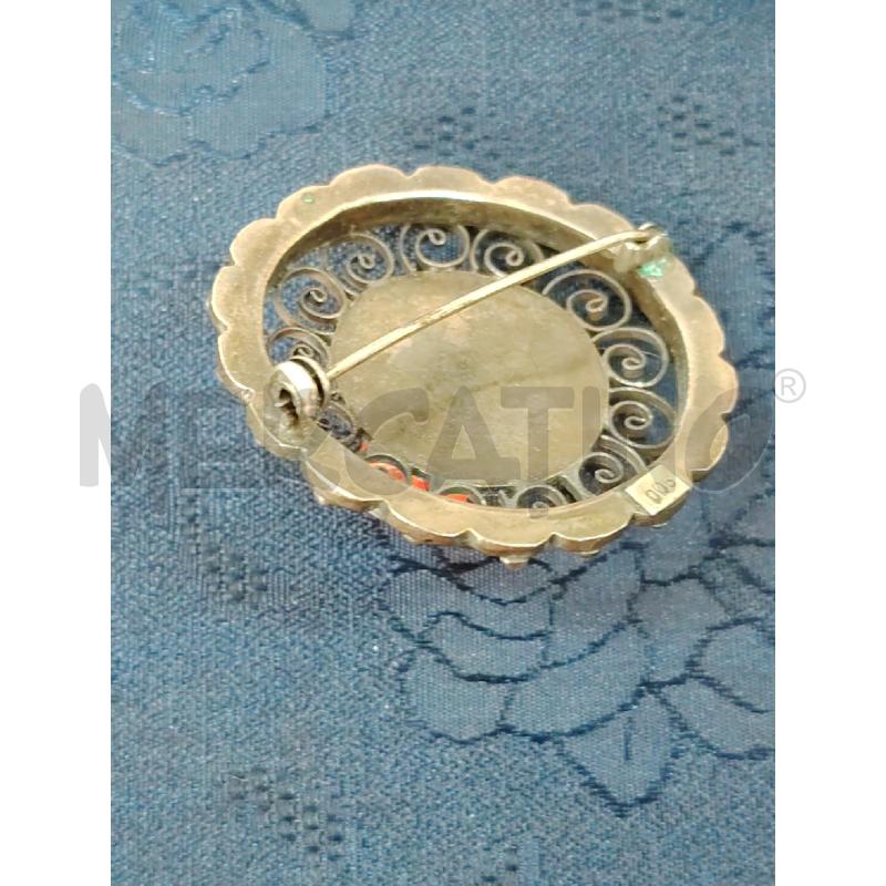 SPILLA EPOCA ROSONE RICCI ROSA CORALLO  | Mercatino dell'Usato Manduria 3