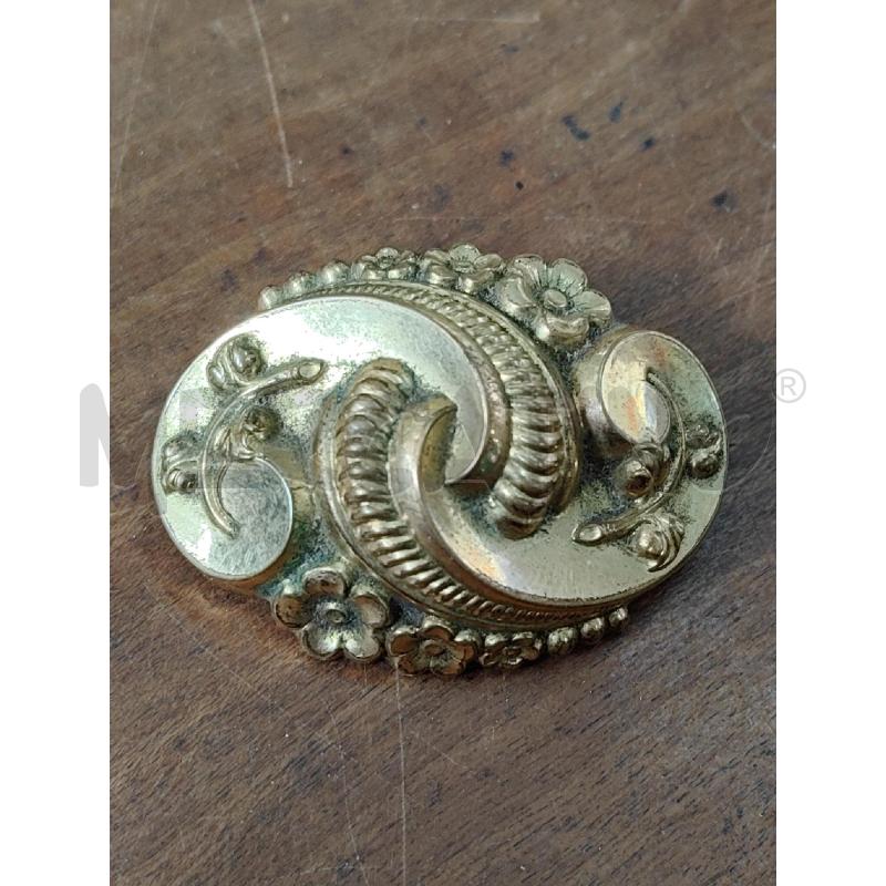 SPILLA EPOCA VITTORIANA METALLO PLACCATO DORATO | Mercatino dell'Usato Manduria 1