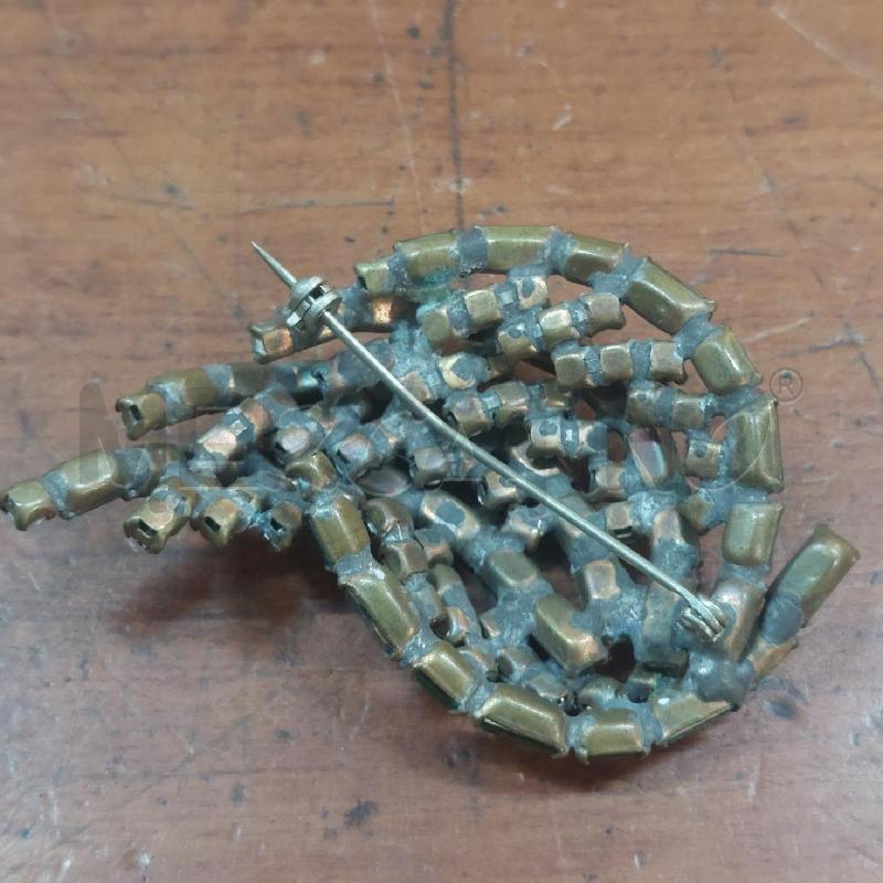 SPILLA VINTAGE STRASS VERDI  | Mercatino dell'Usato Manduria 4