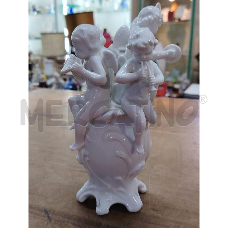 STATUETTA GINORI CAPODIMONTE PUTTI MUSICANTI  SU UOVO | Mercatino dell'Usato Manduria 2