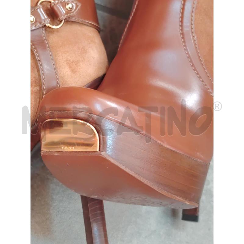 STIVALI DONNA 38 GUCCI PELLE MARRONI SCAMOSCIATI FIBBIA DORATA | Mercatino dell'Usato Manduria 3