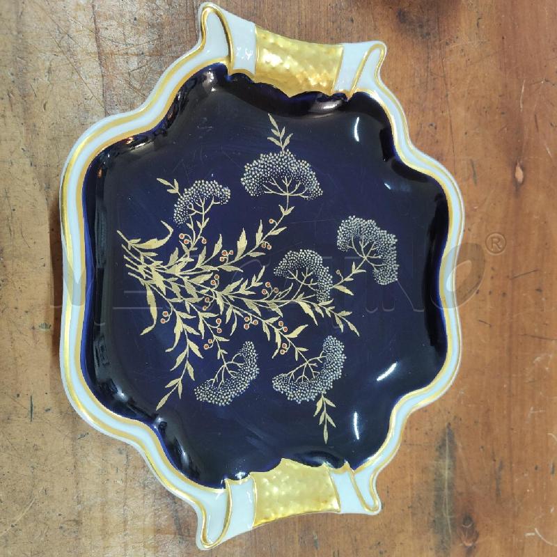 SVUOTA TASCHE PORCELLANA ECHT WEAIMAR KOBALT BLU ORO FIORI  | Mercatino dell'Usato Manduria 1