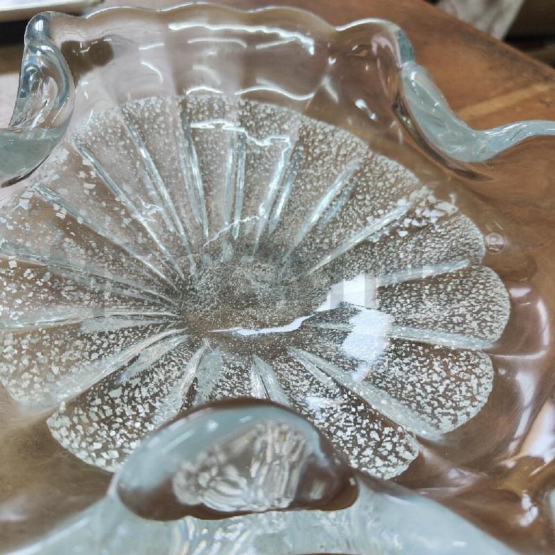 SVUOTA TASCHE VETRO MURANO BORDO ARRICCIANO INCLUSIONI ARGENTEE  | Mercatino dell'Usato Manduria 3